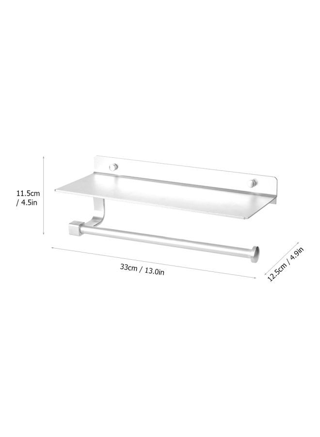 Wall Mounted Toilet Paper Holder Silver 33x11.5x12.5centimeter - Image 4