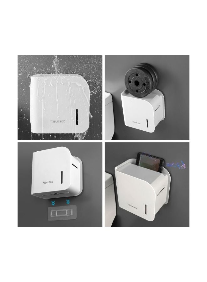 Generic - Wall Mounted Paper Towel Dispenser White 8.6x8.26x5.51inch - Image 1