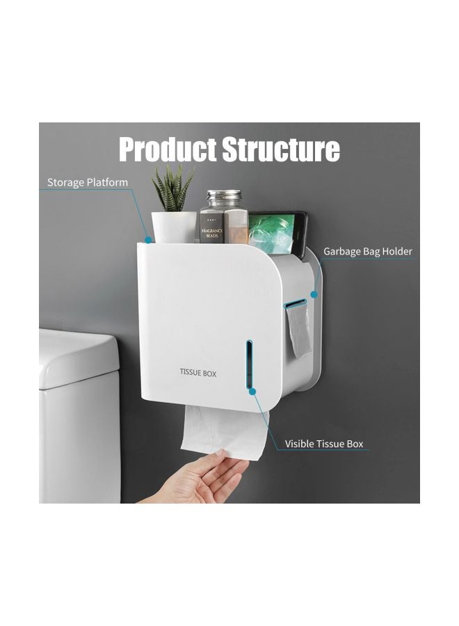 Generic - Wall Mounted Paper Towel Dispenser White 8.6x8.26x5.51inch - Image 1
