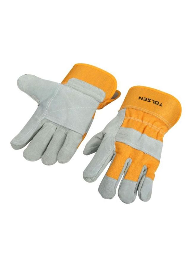 TOLSEN Polyester Working Gloves Grey/Yellow  - Image 1