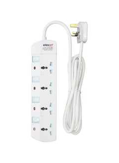 4-Way Power Extension Socket White