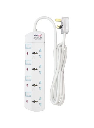 4-Way Power Extension Socket White - v1590924714/N32648719A_1