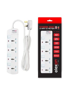 elexon 4-Way Power Extension Socket White  - Image 2
