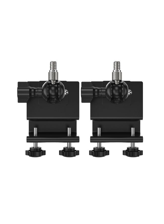 2-Piece Adjustable Gutter Mount Bracket For Arlo HD/Arlo Pro/Arlo Pro2/Arlo Go/Arlo Ultra/WYZE Cam Pan Set Black  - Image 2
