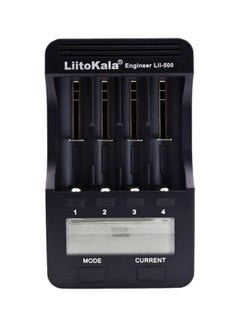 LiitoKala Lii-500 4-Slots LED Smart Battery Charger Black  - Image 1