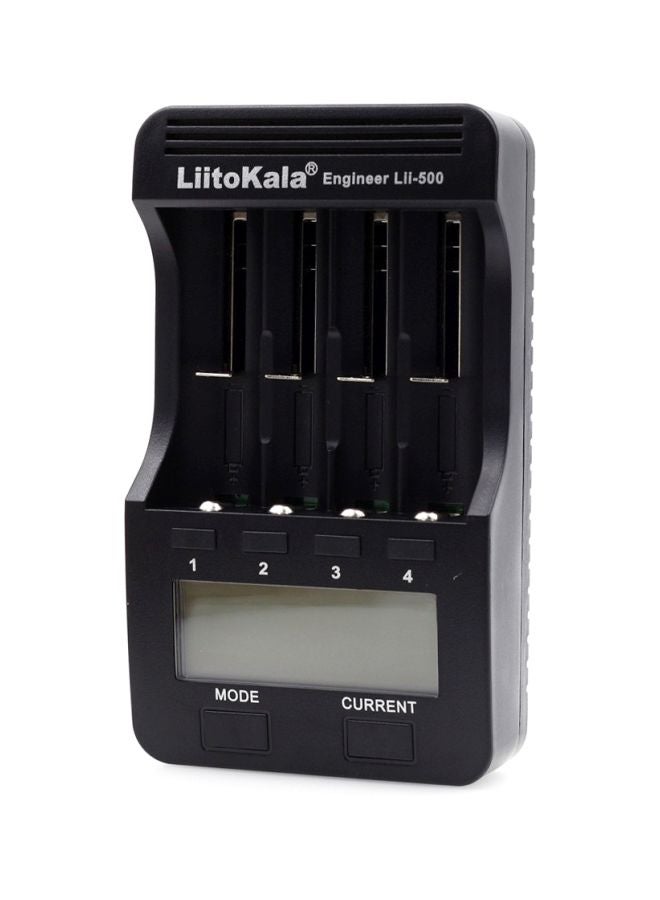 LiitoKala Lii-500 4-Slots LED Smart Battery Charger Black  - Image 3