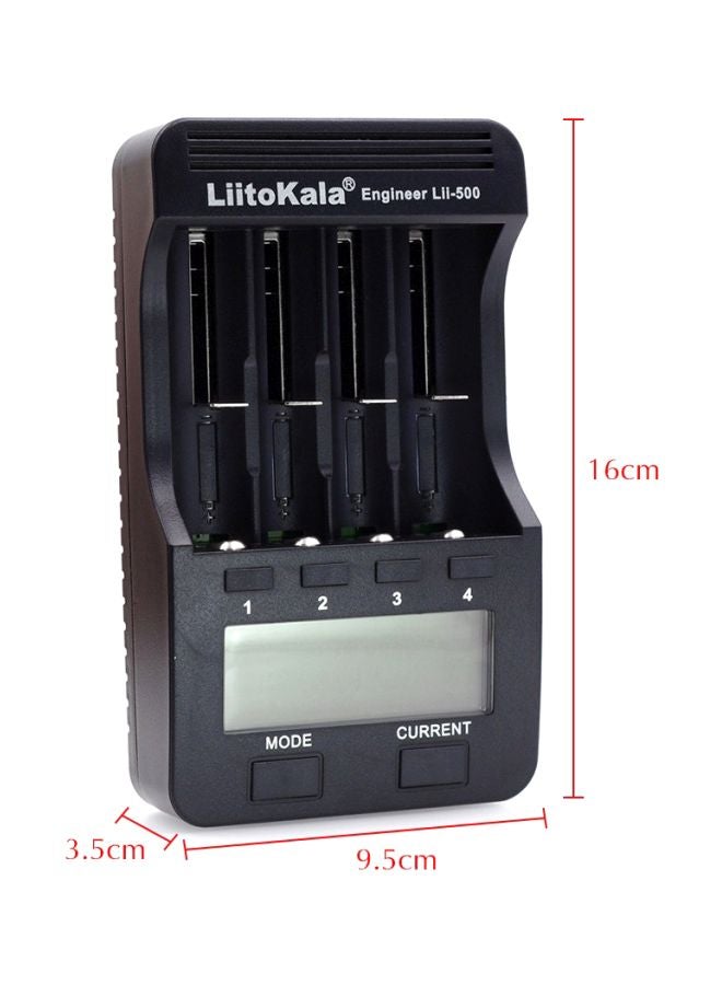 LiitoKala Lii-500 4-Slots LED Smart Battery Charger Black  - Image 5