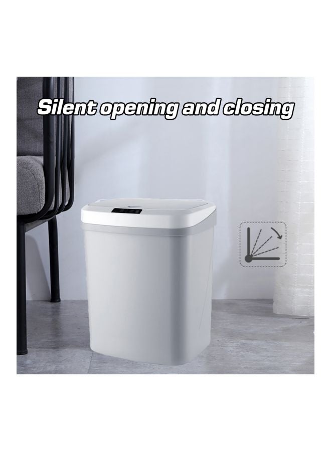 Generic Automatic Induction Electric Garbage Bin Grey/White 28.8x2.8x26.8centimeter  - Image 2