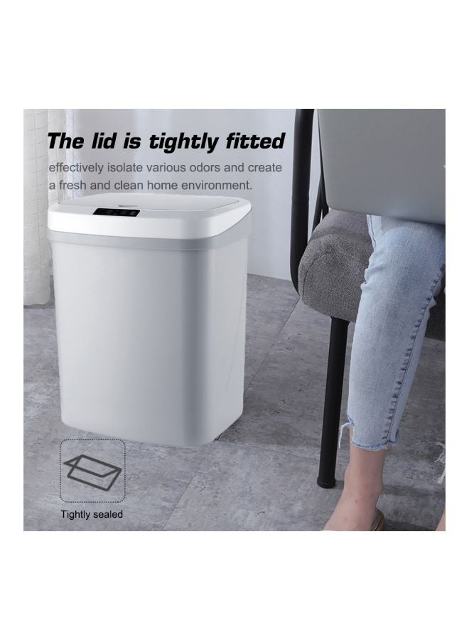 Generic Automatic Induction Electric Garbage Bin Grey/White 28.8x2.8x26.8centimeter  - Image 3