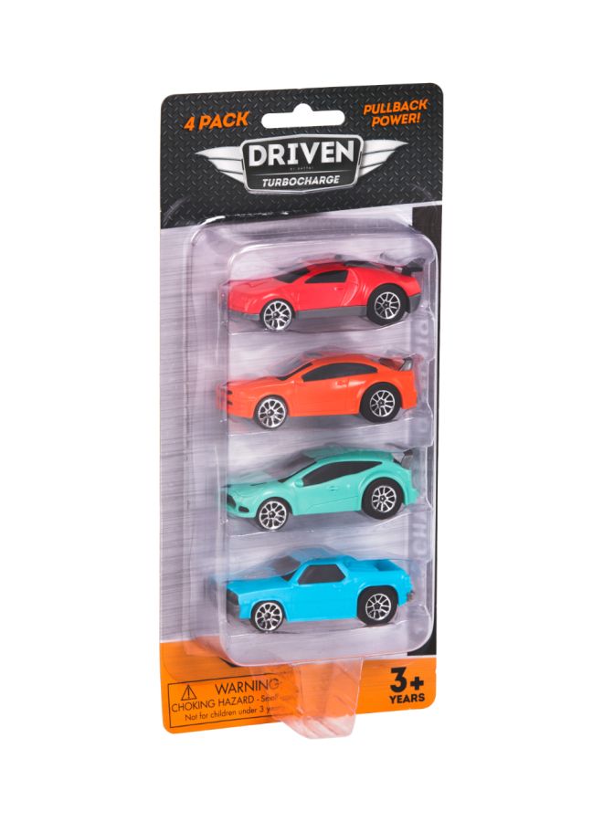 DRIVEN 4-Piece Pull Back Power Car Set WH1121Z Multicolour - Image 2