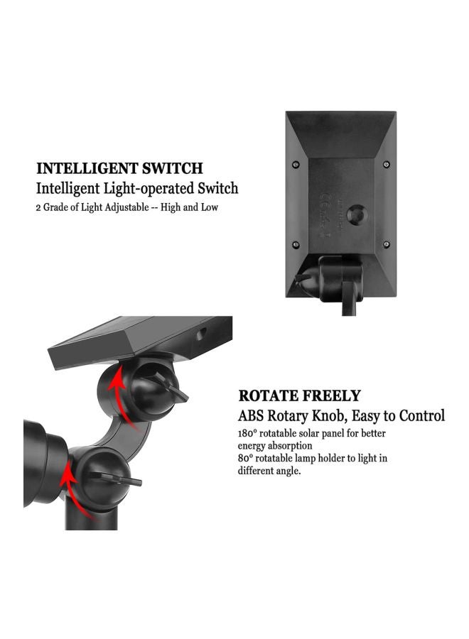 مصباح LED للمناظر الطبيعية يعمل بالطاقة الشمسية أحمر 20سم - Image 4