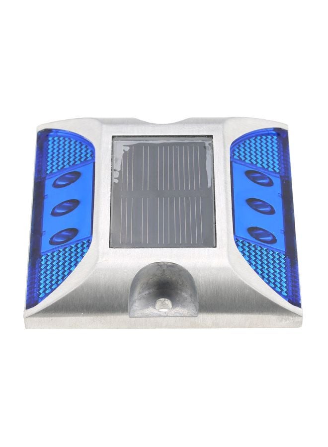 Solar Powered LED Driveway Lamp Blue/Silver - Image 1