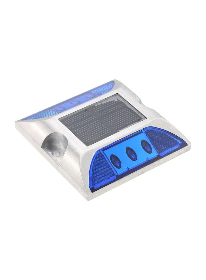 Solar Powered LED Driveway Lamp Blue/Silver - Image 2