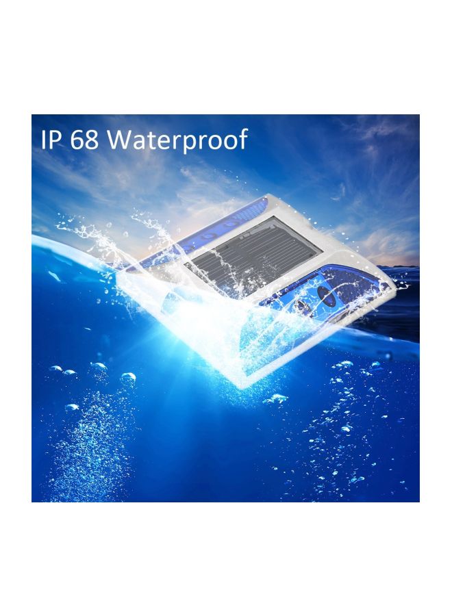 Solar Powered LED Driveway Lamp Blue/Silver - Image 5