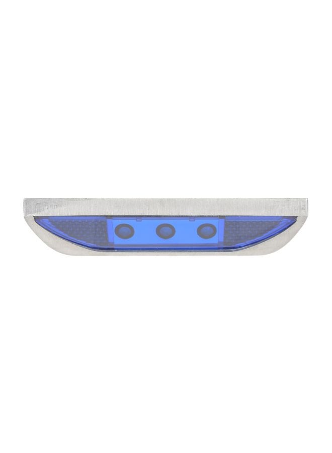 Solar Powered LED Driveway Lamp Blue/Silver - Image 3