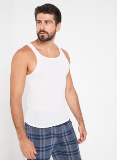 Hanes 3-Piece Cotton Sleeveless Undershirt White  - Image 1