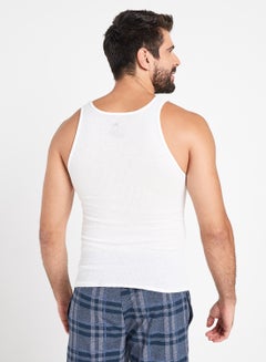 Hanes 3-Piece Cotton Sleeveless Undershirt White  - Image 2