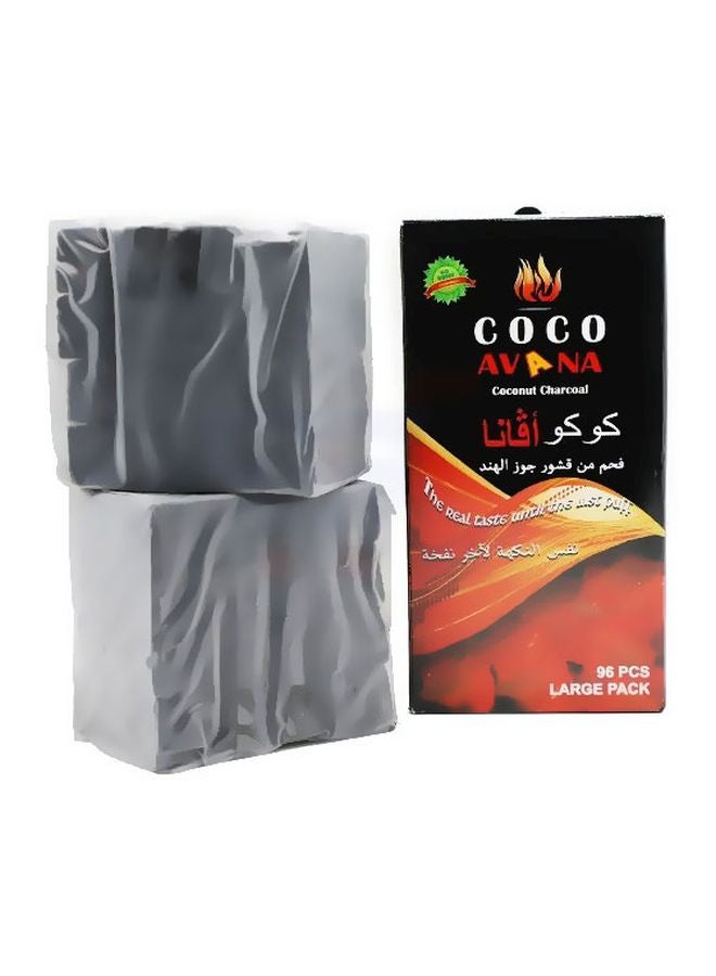 AVANA 96-Piece Coconut Charcoal Set Black 10centimeter  - Image 1