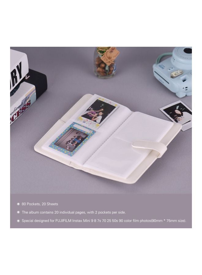 ألبوم صور من 80 جيب أبيض 19.8x11.2x2.7سم - Image 4