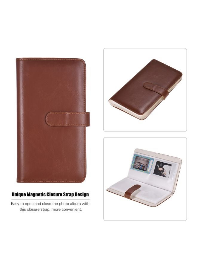 80-Pocket Photo Album Brown 19.8x11.2x2.7cm - Image 3