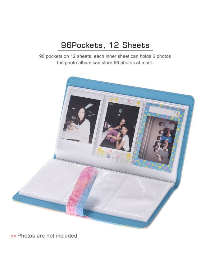 docooler 96-Pocket Photo Album Green/Blue/Pink 19x12x2cm - Image 2