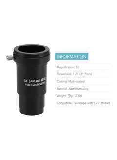 Generic Barlow Eyepiece Black  - Image 4