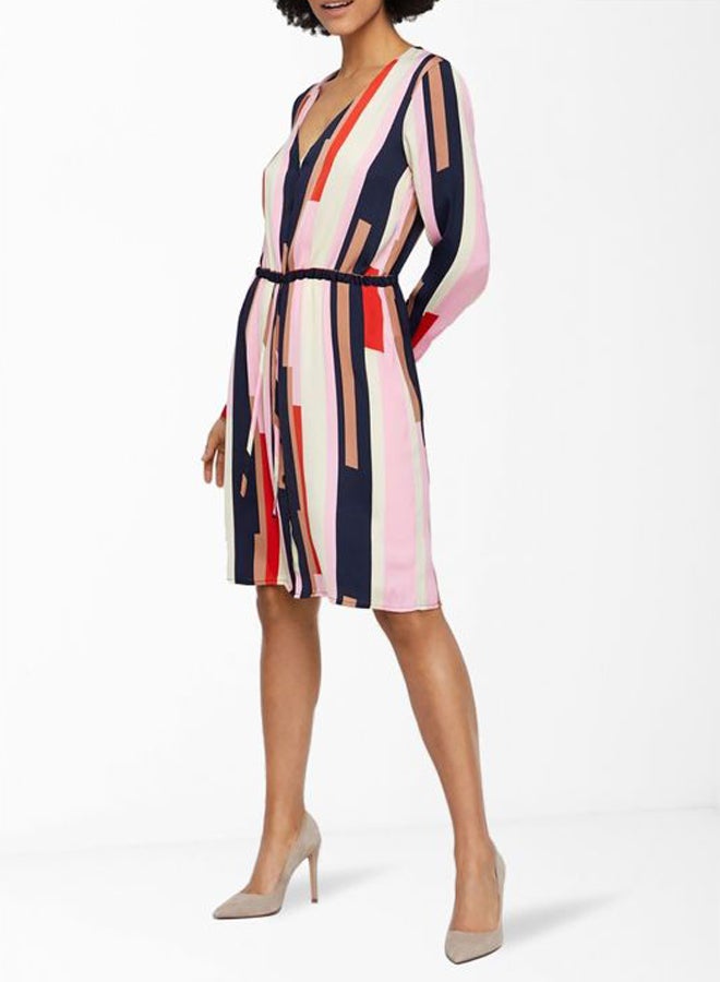 VERO MODA - Striped Shirt Dress Prism Pink - Image 1