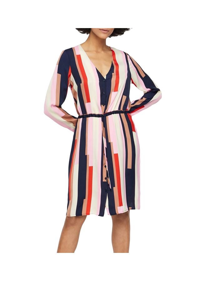 VERO MODA - Striped Shirt Dress Prism Pink - Image 1
