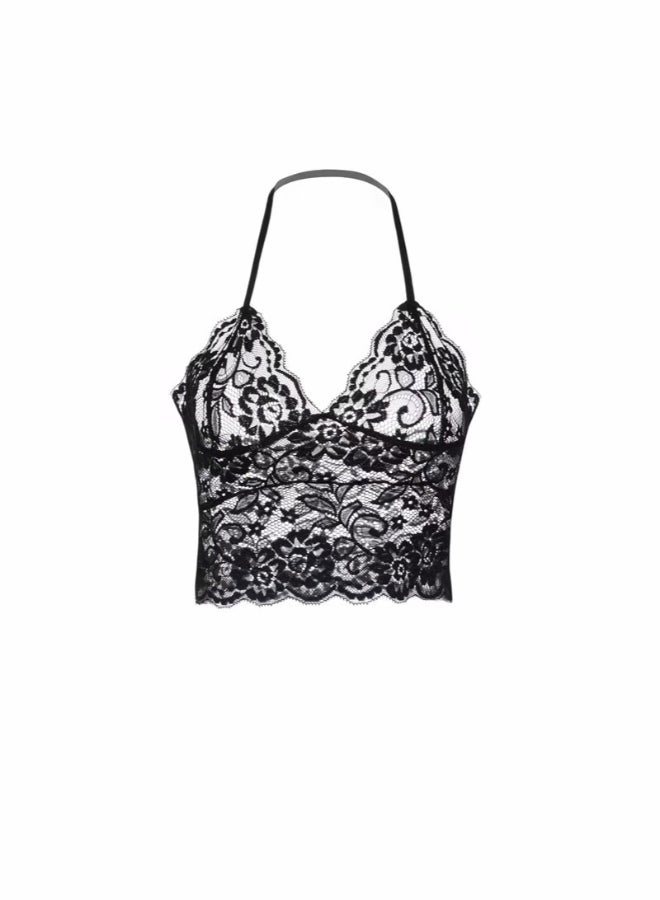 Generic - Embroidery Pattern Upmarket Lingerie Set Black - Image 1