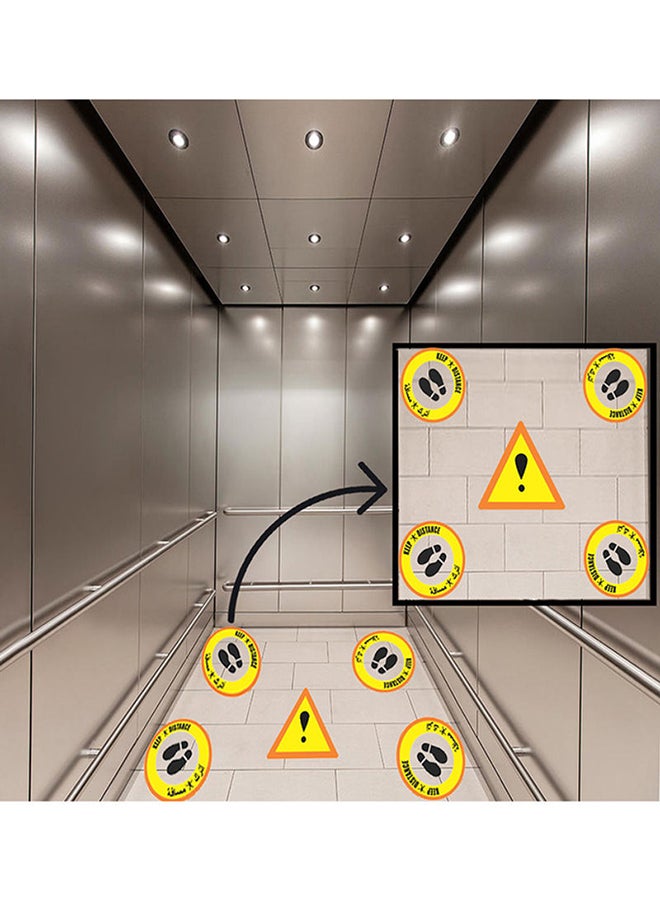 TFL 20-Piece Social Distancing Printed Floor Sticker Set Multicolour  - Image 4
