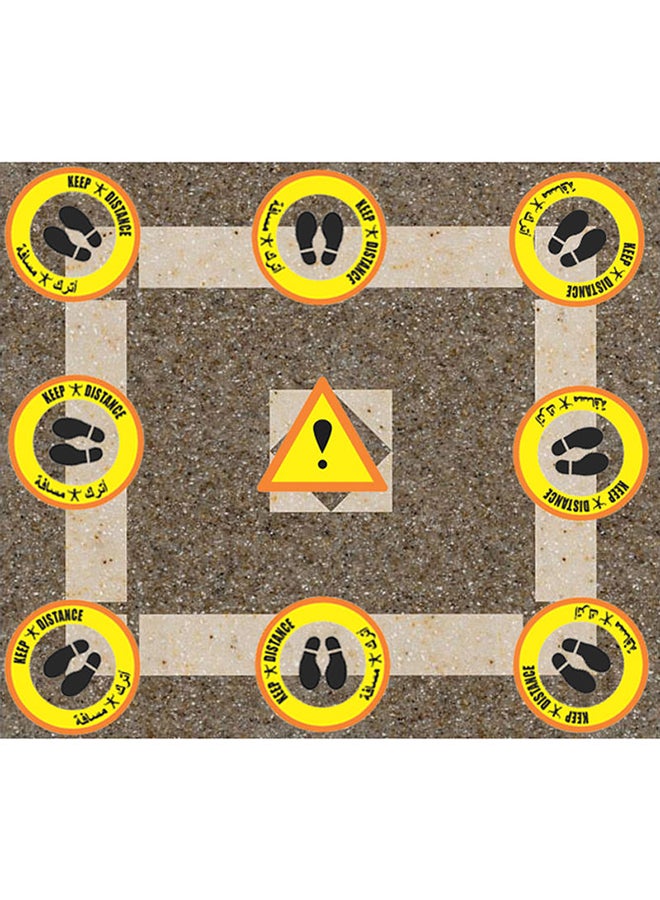 TFL 20-Piece Social Distancing Printed Floor Sticker Set Multicolour  - Image 5