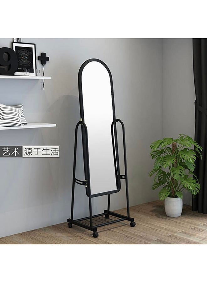 Standing Mirror With Holder And Castor Black 123x45x66cm - v1590997698/N38242638A_2