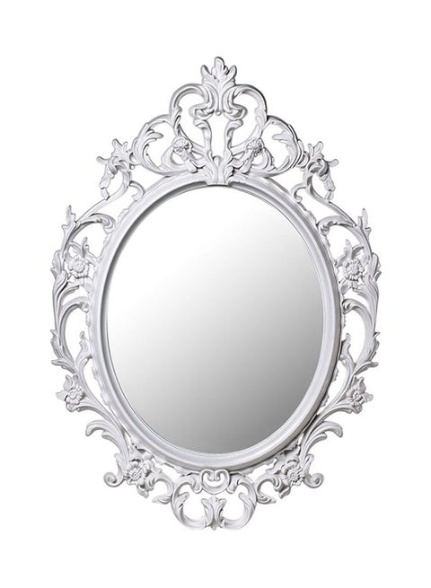 Elegant Decorative Wall Mounted Mirror White 83x58centimeter