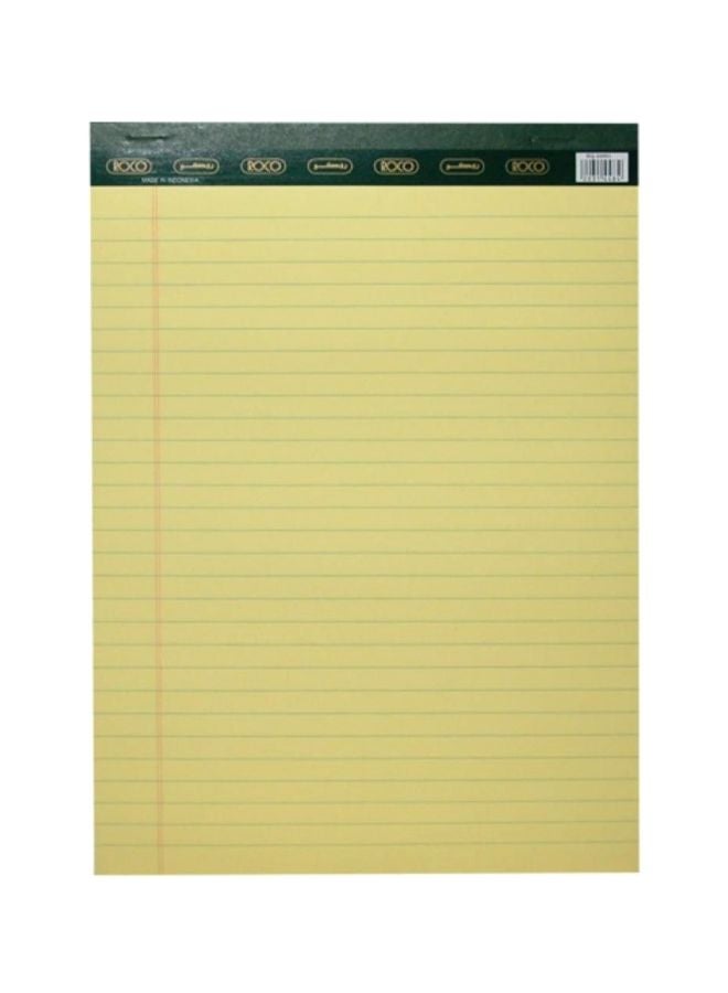ROCO 40-Piece A4 Legal Writing Pad Set Yellow/Green 