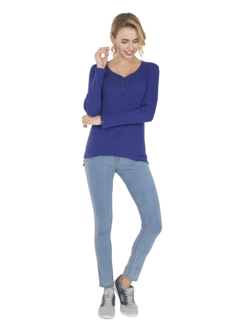JOCKEY - Three Fourth Sleeve T-Shirt Indigo Crush - Image 1