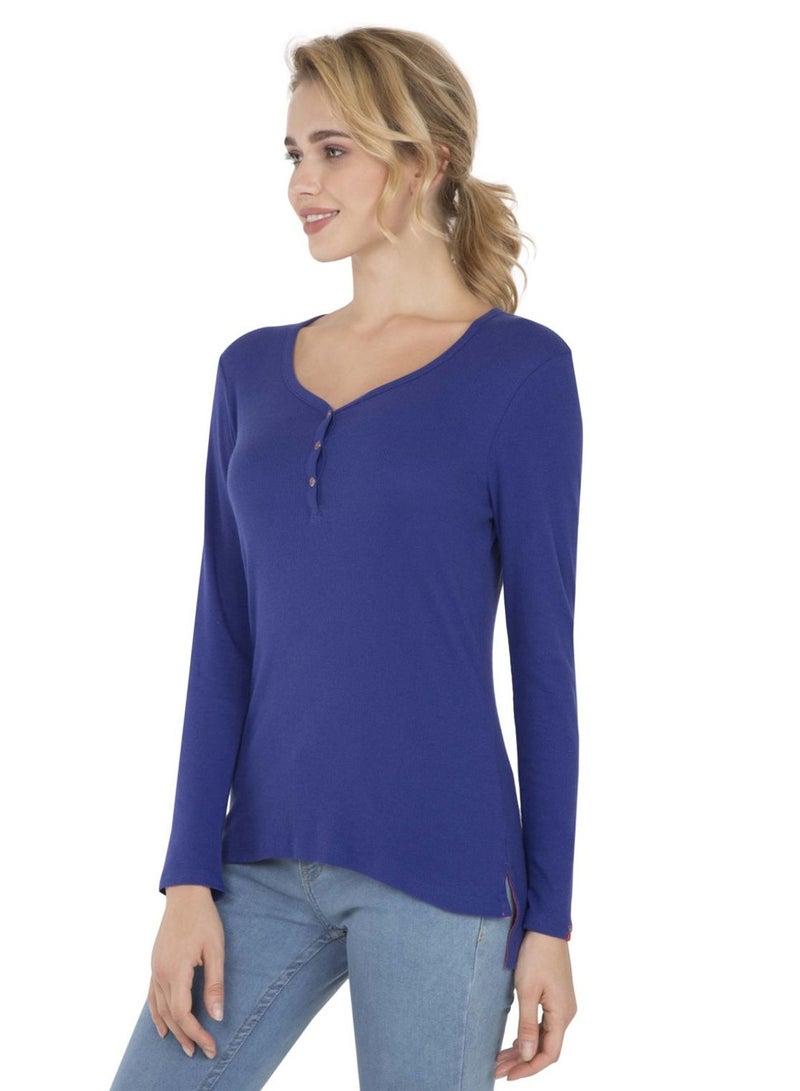 JOCKEY - Three Fourth Sleeve T-Shirt Indigo Crush - Image 1
