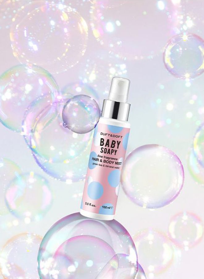 duft and doft - Baby Soapy Fine Fragrance Hair & Body Mist 100ml - Image 1