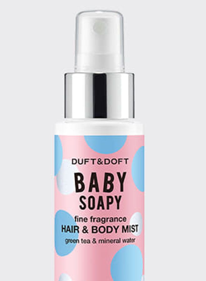 duft and doft - Baby Soapy Fine Fragrance Hair & Body Mist 100ml - Image 1