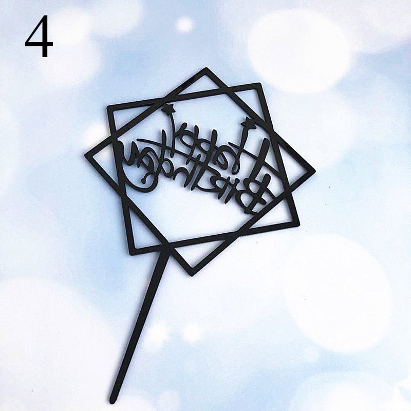 بيوينتي زينة علوية للكيك بتصميم ‘Happy Birthday‘ - Image 3