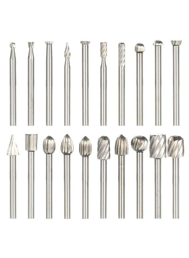Generic - 20-Piece HSS Rotary Electric Drill Bit Set Silver - Image 1