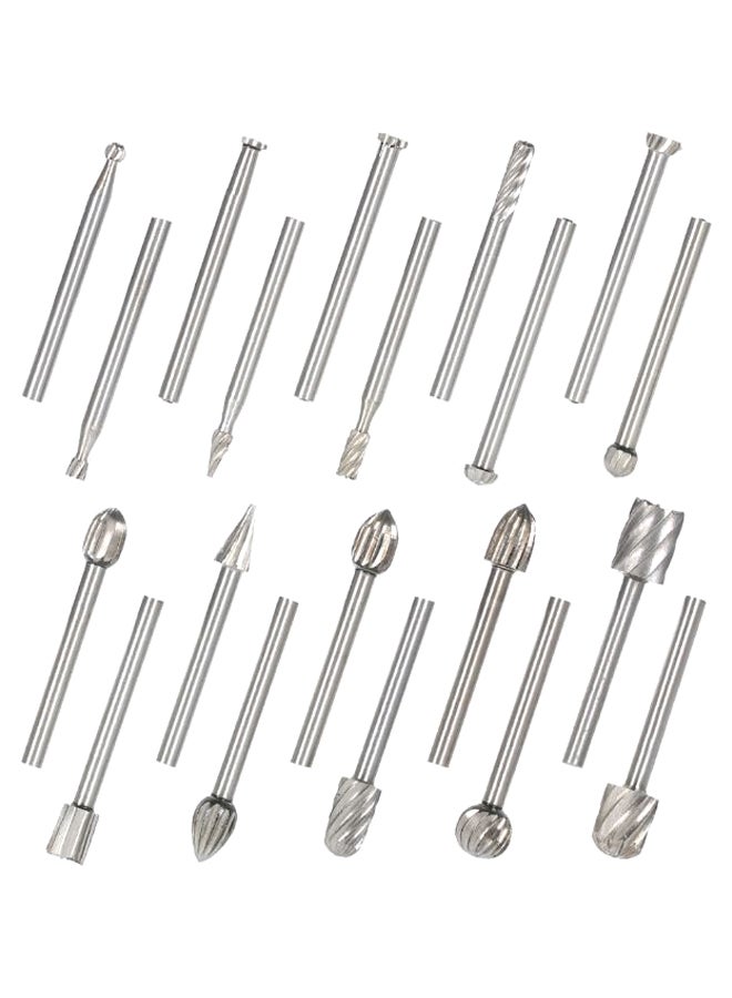 Generic - 20-Piece HSS Rotary Electric Drill Bit Set Silver - Image 1