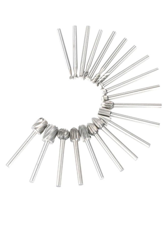 Generic - 20-Piece HSS Rotary Electric Drill Bit Set Silver - Image 1