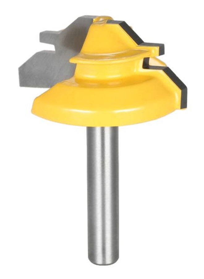 Small Lock Miter Router Bit Yellow/Grey/Silver  - Image 3