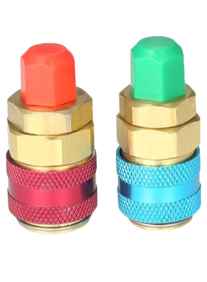 2-Piece Adjustable AC Manifold Gauge Hose Conversion Set Multicolour - Image 1