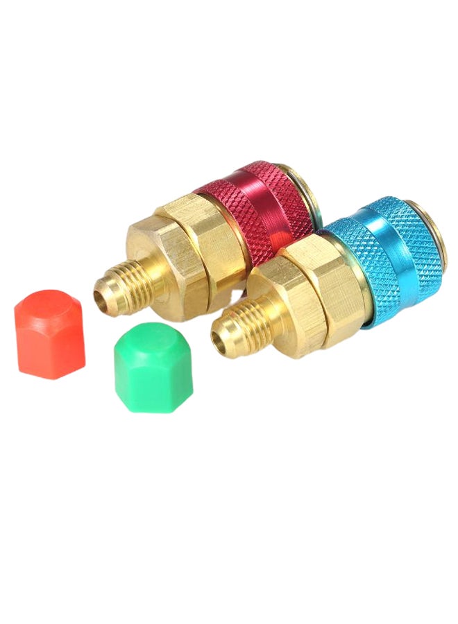 2-Piece Adjustable AC Manifold Gauge Hose Conversion Set Multicolour - Image 2