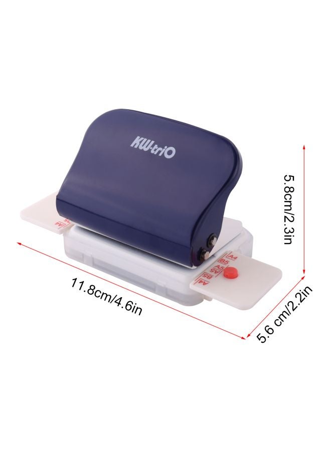 كيه دبليو تريو خرامة ورق مكتبية معدنية ب 6 فتحات أزرق - Image 2