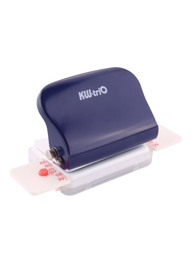 كيه دبليو تريو خرامة ورق مكتبية معدنية ب 6 فتحات أزرق - Image 1