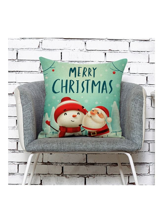Printed Cushion Cover Blue/Red/White 18x18inch - Image 2