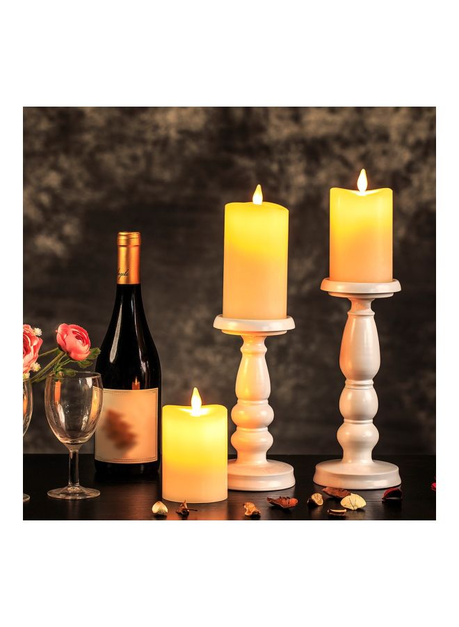Set Of 4 Flameless LED Candle Light With Remote Control Ivory - Image 5