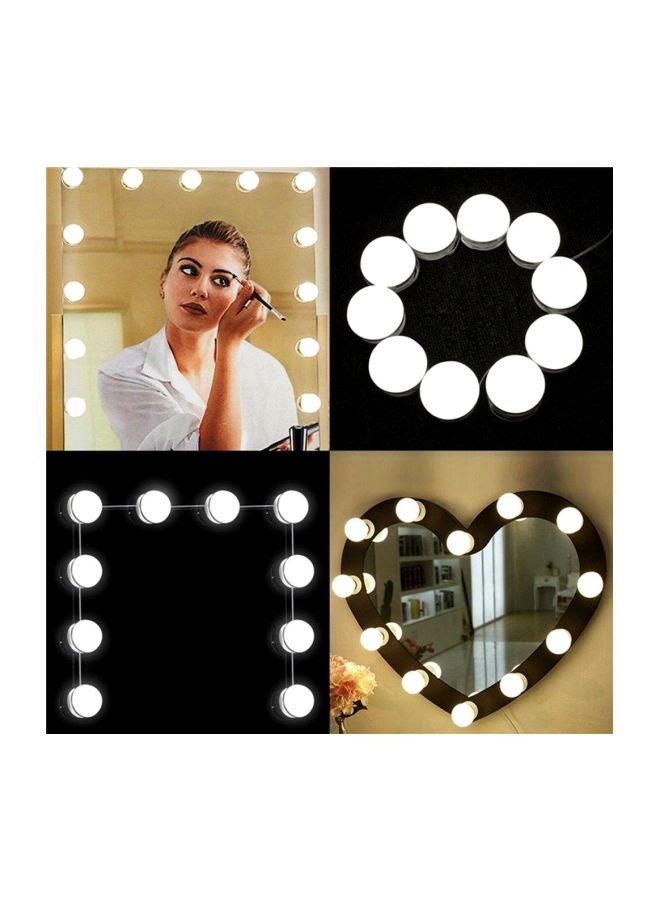 طقم مصابيح LED عاكسة مكون من 10 قطع أبيض  - Image 3